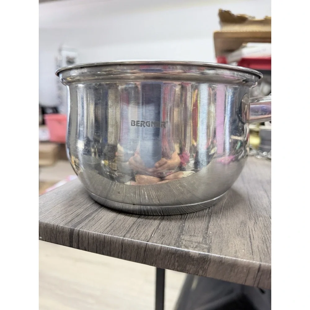 Bergner Stainless Steel Pot No Lid Saucepan 1.5qt Induction Electric Gas Halogen